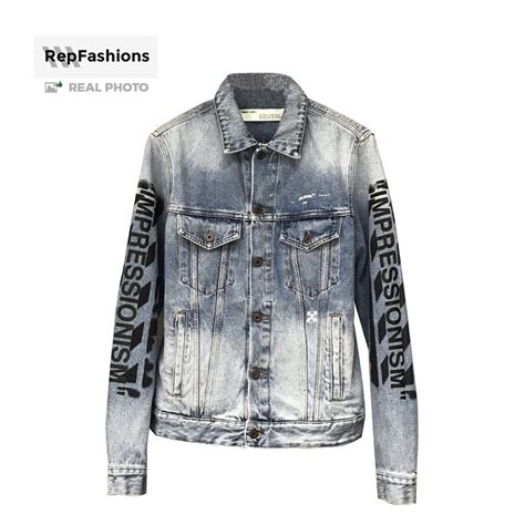 replica off white jean jacket|replica off white sweater.